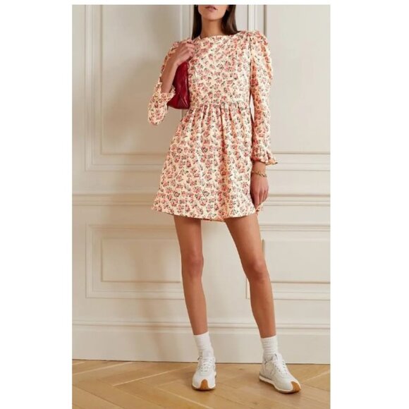 Batsheva x Laura Ashley Crosby Rose Print Mini Dress - Picture 1 of 10